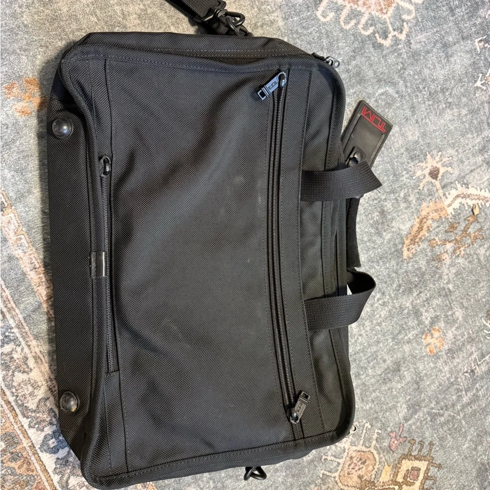 Tumi oversized black briefcase